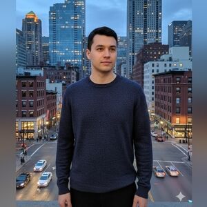 Apt. 9 Men’s Crewneck sweatshirt Size Medium Blue Standard Fit Soft